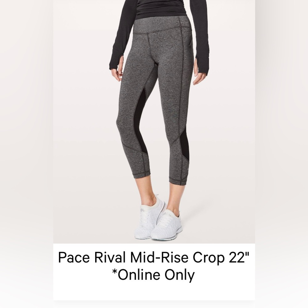 Lululemon Pace Rival Mid-Rise Crop 22”